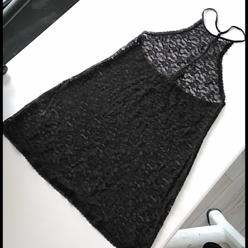 VS...Black Lace slip